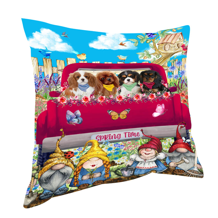 Cavalier King Charles Spaniel Throw Pillow, Explore a Variety of Custom Designs, Personalized, Cushion for Sofa Couch Bed Pillows, Pet Gift for Dog Lovers