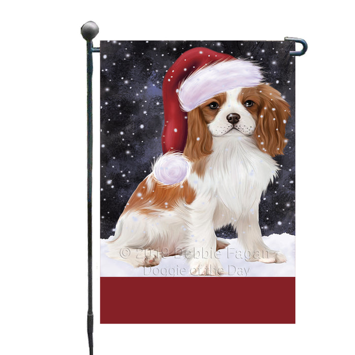 Personalized Let It Snow Happy Holidays Cavalier King Charles Spaniel Dog Custom Garden Flags GFLG-DOTD-A62307
