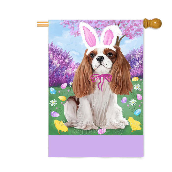 Personalized Easter Holiday Cavalier King Charles Spaniel Dog Custom House Flag FLG-DOTD-A58864