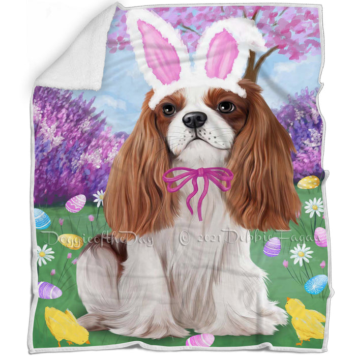 Cavalier King Charles Spaniel Dog Easter Holiday Blanket BLNKT57414