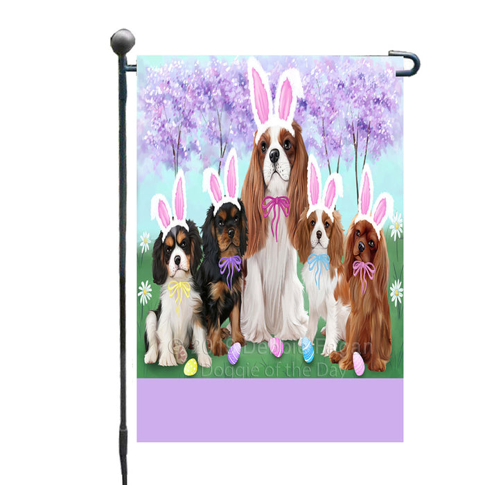 Personalized Easter Holiday Cavalier King Charles Spaniel Dogs Custom Garden Flags GFLG-DOTD-A58809