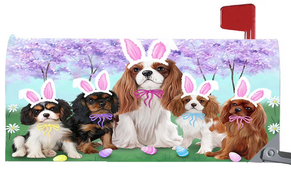 Easter Holidays Cavalier King Charles Spaniel Dogs Magnetic Mailbox Cover MBC48388