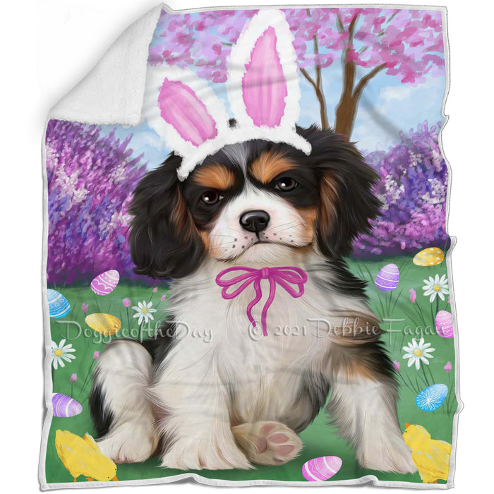 Cavalier King Charles Spaniel Dog Easter Holiday Blanket BLNKT57459