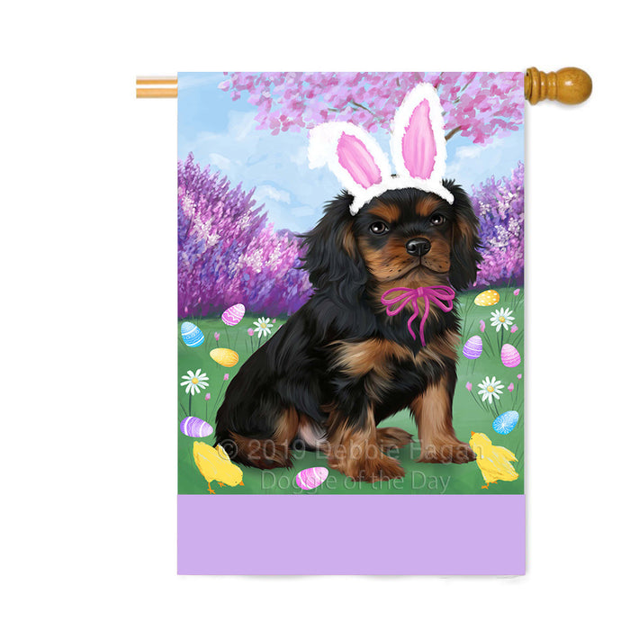 Personalized Easter Holiday Cavalier King Charles Spaniel Dog Custom House Flag FLG-DOTD-A58866