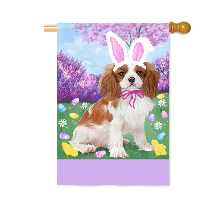 Personalized Easter Holiday Cavalier King Charles Spaniel Dog Custom House Flag FLG-DOTD-A58867