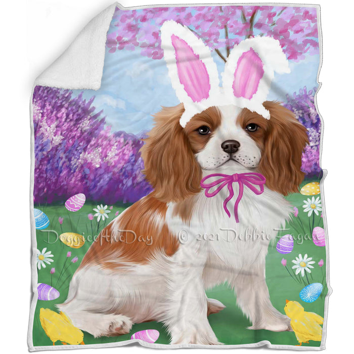 Cavalier King Charles Spaniel Dog Easter Holiday Blanket BLNKT57441