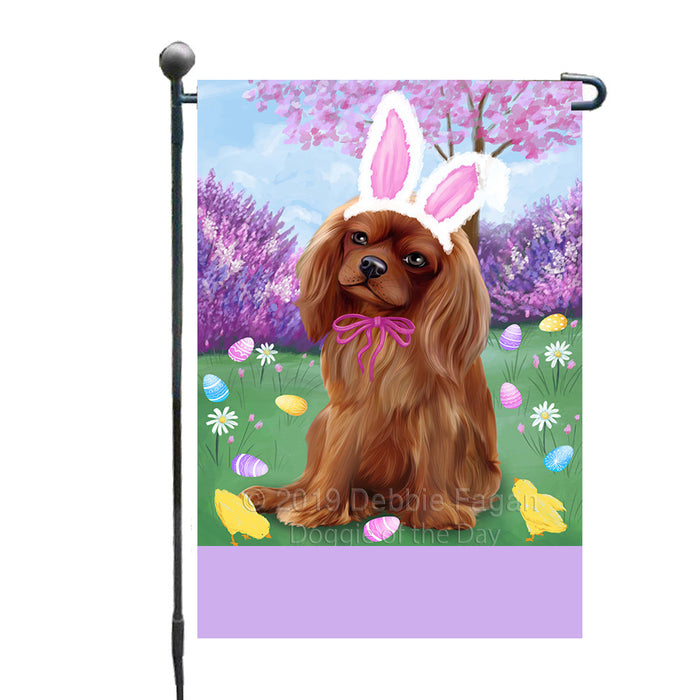 Personalized Easter Holiday Cavalier King Charles Spaniel Dog Custom Garden Flags GFLG-DOTD-A58812
