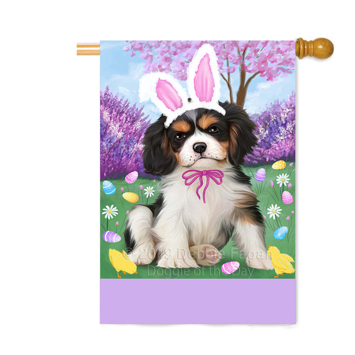 Personalized Easter Holiday Cavalier King Charles Spaniel Dog Custom House Flag FLG-DOTD-A58869