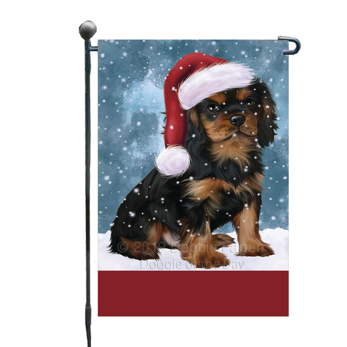 Personalized Let It Snow Happy Holidays Cavalier King Charles Spaniel Dog Custom Garden Flags GFLG-DOTD-A62309