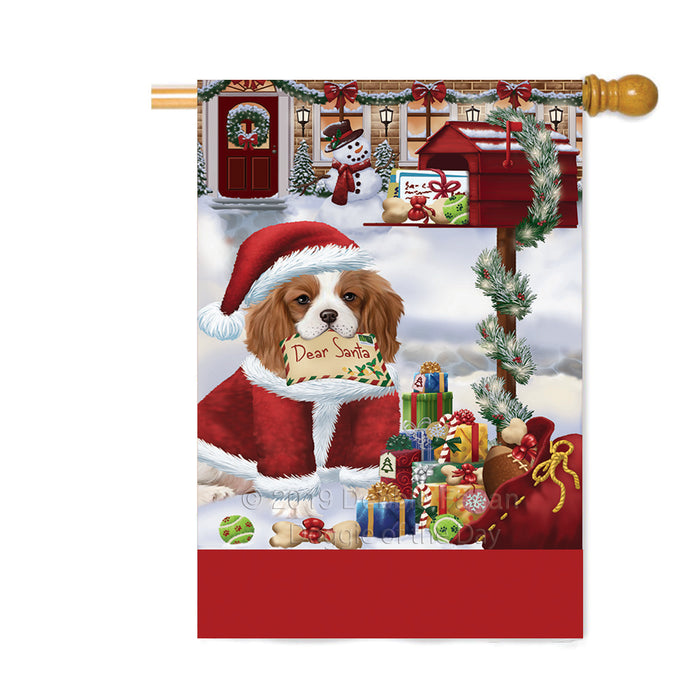 Personalized Happy Holidays Mailbox Cavalier King Charles Spaniel Dog Christmas Custom House Flag FLG-DOTD-A59972