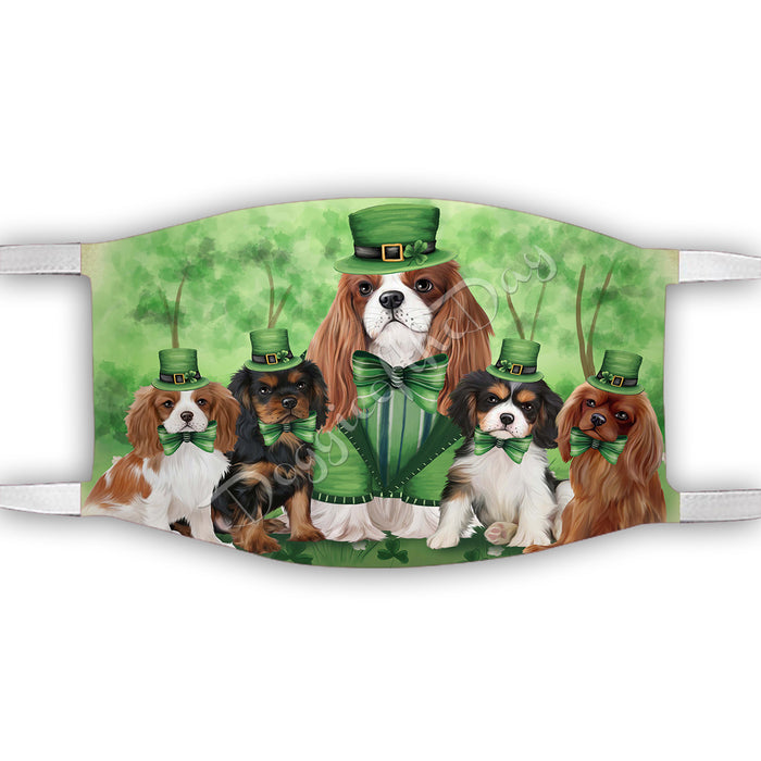St. Patricks Day Irish Cavalier King Charles Spaniel Dogs Face Mask FM50139