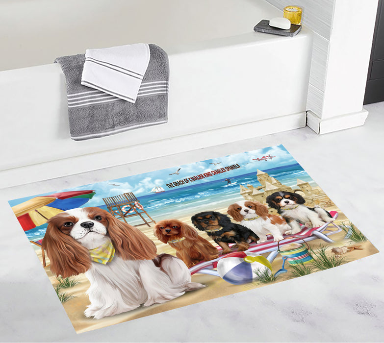 Pet Friendly Beach Cavalier King Charles Spaniel Dogs Bath Mat