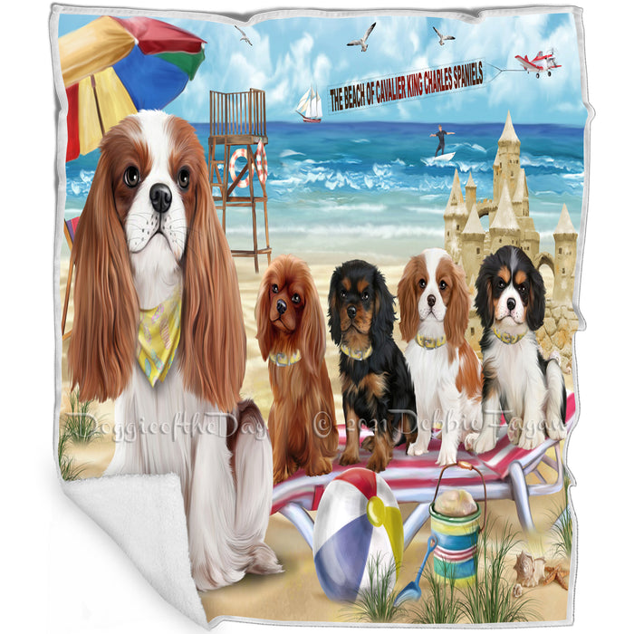 Pet Friendly Beach Cavalier King Charles Spaniel Dogs Blanket BLNKT142480
