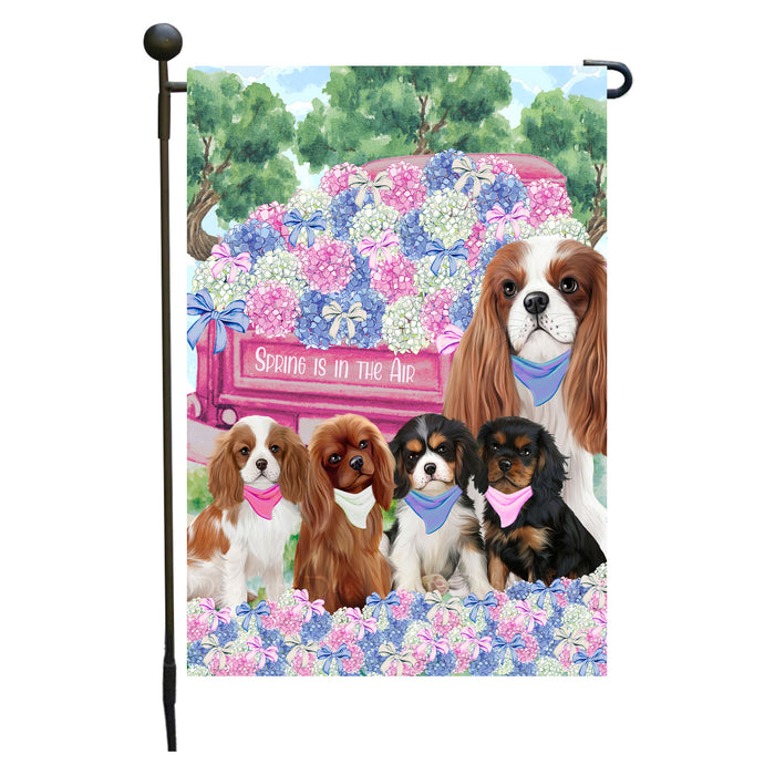 Cavalier King Charles Spaniel Garden Flag: Explore a Variety of Personalized Designs, Double-Sided, Weather Resistant, Custom, Outdoor Garden Yard Decor for Dog and Pet Lovers