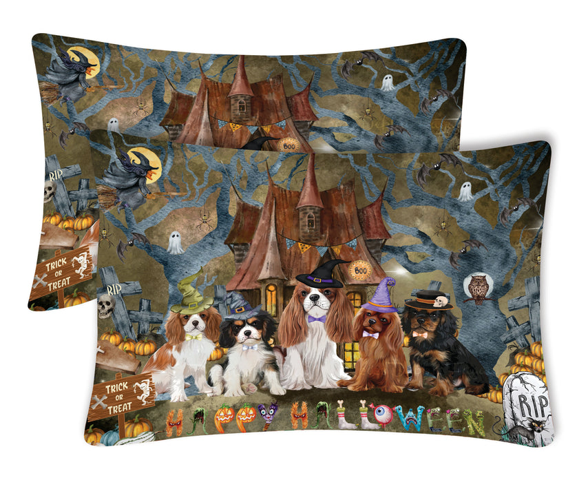 Cavalier King Charles Spaniel Pillow Case: Explore a Variety of Designs, Custom, Standard Pillowcases Set of 2, Personalized, Halloween Gift for Pet and Dog Lovers