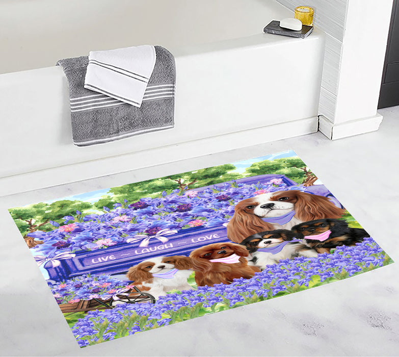 Cavalier King Charles Spaniel Anti-Slip Bath Mat, Explore a Variety of Designs, Soft and Absorbent Bathroom Rug Mats, Personalized, Custom, Dog and Pet Lovers Gift