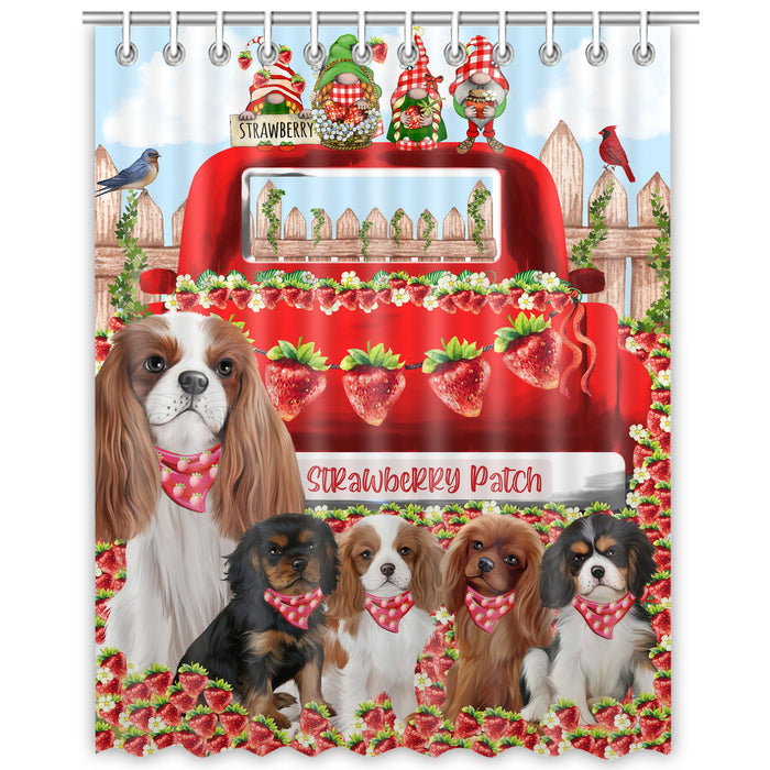 Cavalier King Charles Spaniel Shower Curtain, Explore a Variety of Personalized Designs, Custom, Waterproof Bathtub Curtains with Hooks for Bathroom, Dog Gift for Pet Lovers