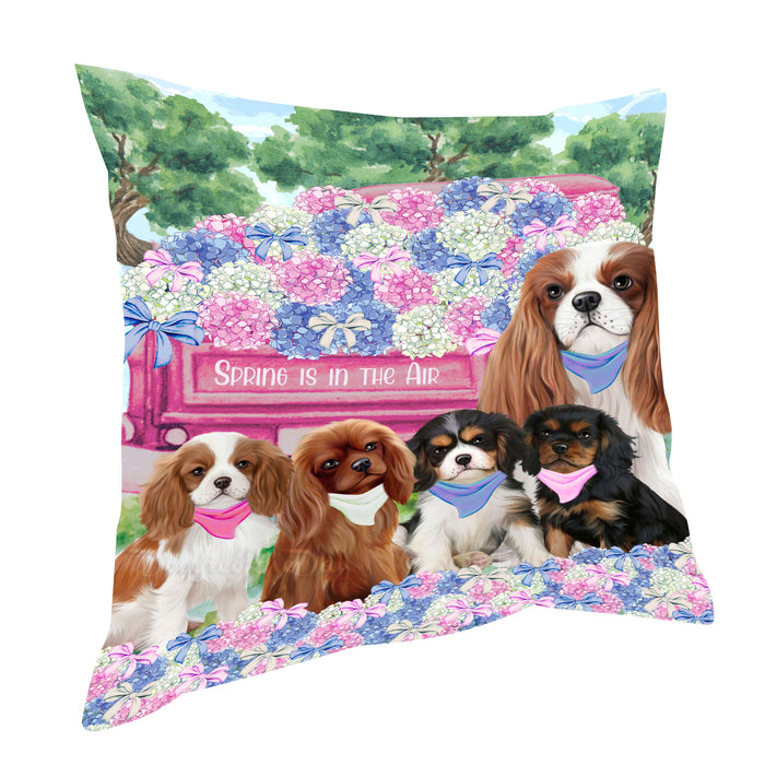 Cavalier King Charles Spaniel Pillow: Cushion for Sofa Couch Bed Throw Pillows, Personalized, Explore a Variety of Designs, Custom, Pet and Dog Lovers Gift