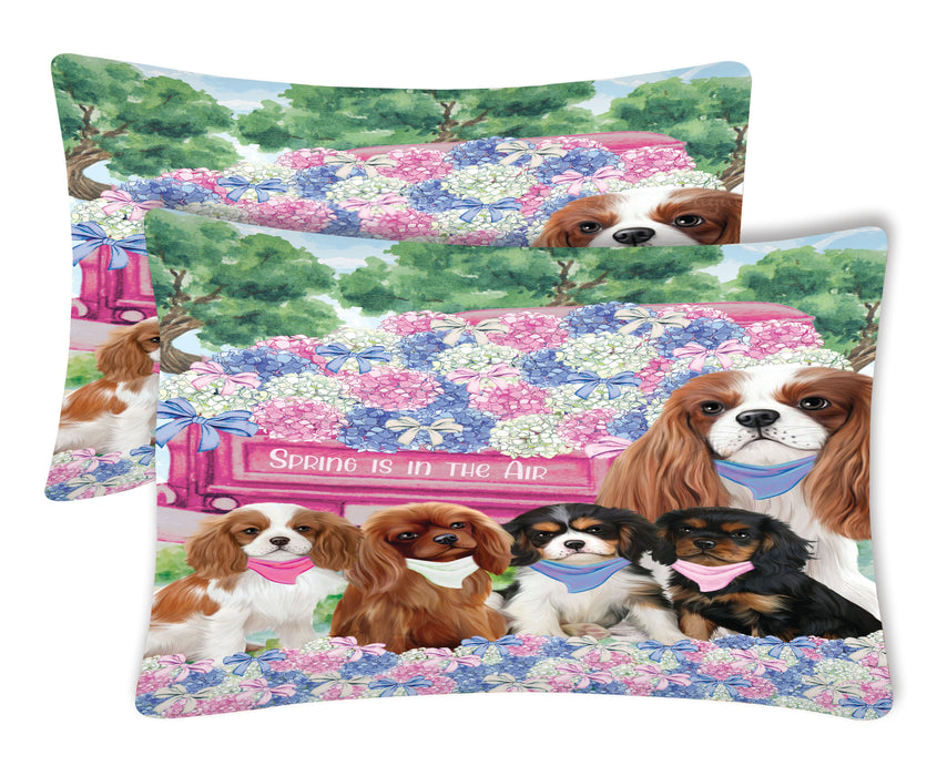 Cavalier King Charles Spaniel Pillow Case, Soft and Breathable Pillowcases Set of 2, Explore a Variety of Designs, Personalized, Custom, Gift for Dog Lovers