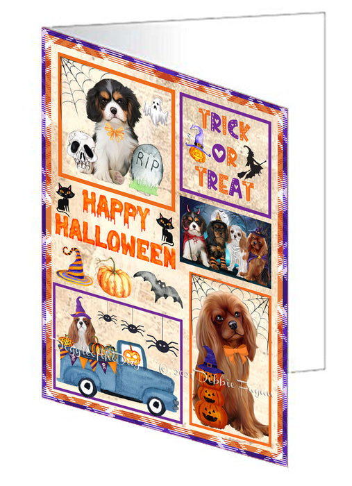 Happy Halloween Trick or Treat Chesapeake Bay Retriever Dogs Handmade Artwork Assorted Pets Greeting Cards and Note Cards with Envelopes for All Occasions and Holiday Seasons GCD76460