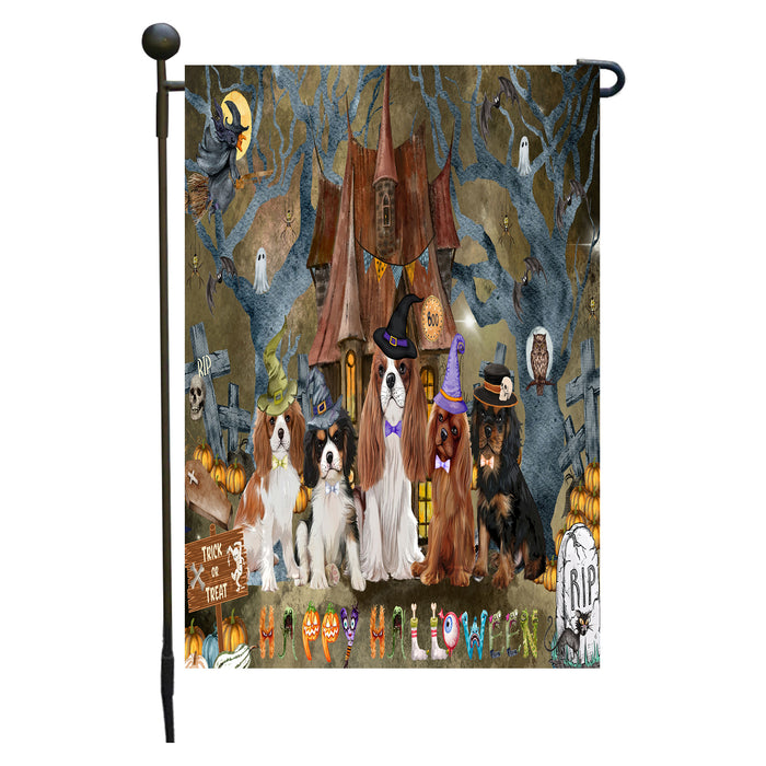 Cavalier King Charles Spaniel Garden Flag: Explore a Variety of Designs, Personalized, Custom, Weather Resistant, Double-Sided, Outdoor Garden Halloween Yard Decor for Dog and Pet Lovers