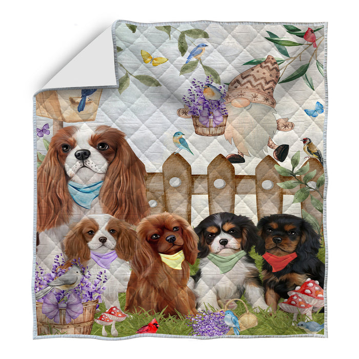 Cavalier King Charles Spaniel Quilt: Explore a Variety of Bedding Designs, Custom, Personalized, Bedspread Coverlet Quilted, Gift for Dog and Pet Lovers