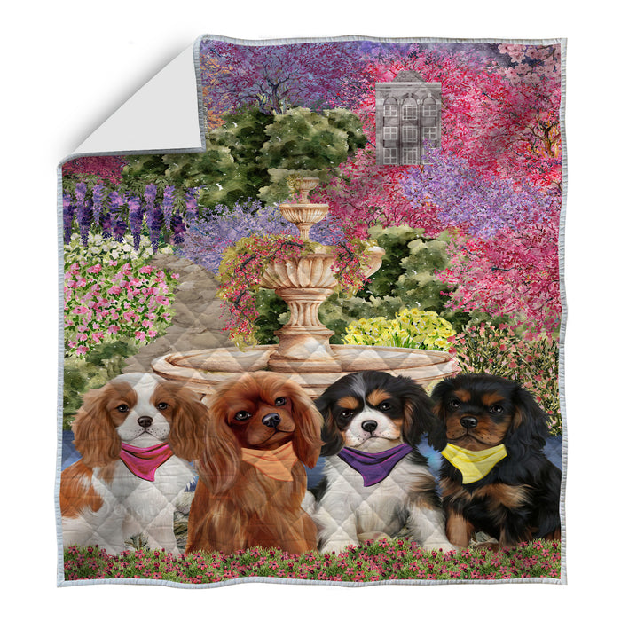 Cavalier King Charles Spaniel Bed Quilt, Explore a Variety of Designs, Personalized, Custom, Bedding Coverlet Quilted, Pet and Dog Lovers Gift