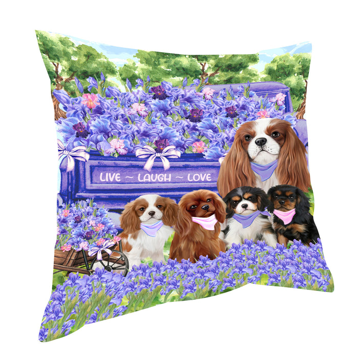 Cavalier King Charles Spaniel Pillow, Cushion Throw Pillows for Sofa Couch Bed, Explore a Variety of Designs, Custom, Personalized, Dog and Pet Lovers Gift