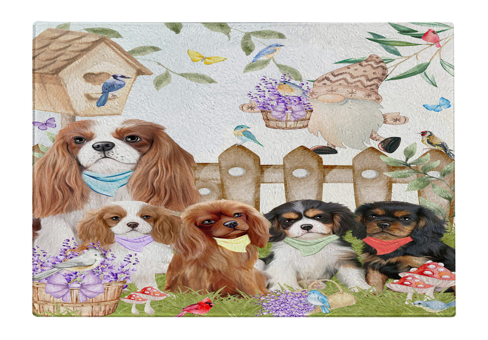 Cavalier King Charles Spaniel Cutting Board: Explore a Variety of Personalized Designs, Custom, Tempered Glass Kitchen Chopping Meats, Vegetables, Pet Gift for Dog Lovers
