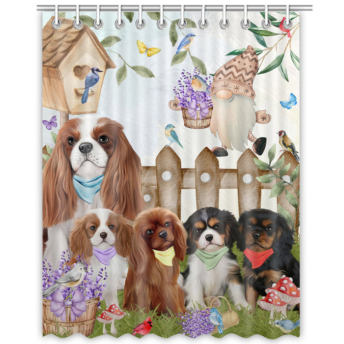 Cavalier King Charles Spaniel Shower Curtain: Explore a Variety of Designs, Custom, Personalized, Waterproof Bathtub Curtains for Bathroom with Hooks, Gift for Dog and Pet Lovers