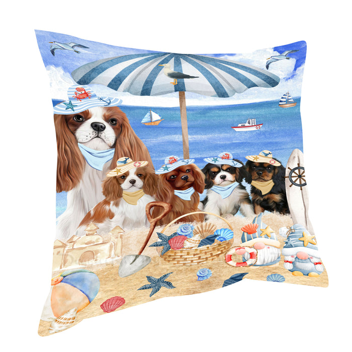 Cavalier King Charles Spaniel Throw Pillow, Explore a Variety of Custom Designs, Personalized, Cushion for Sofa Couch Bed Pillows, Pet Gift for Dog Lovers