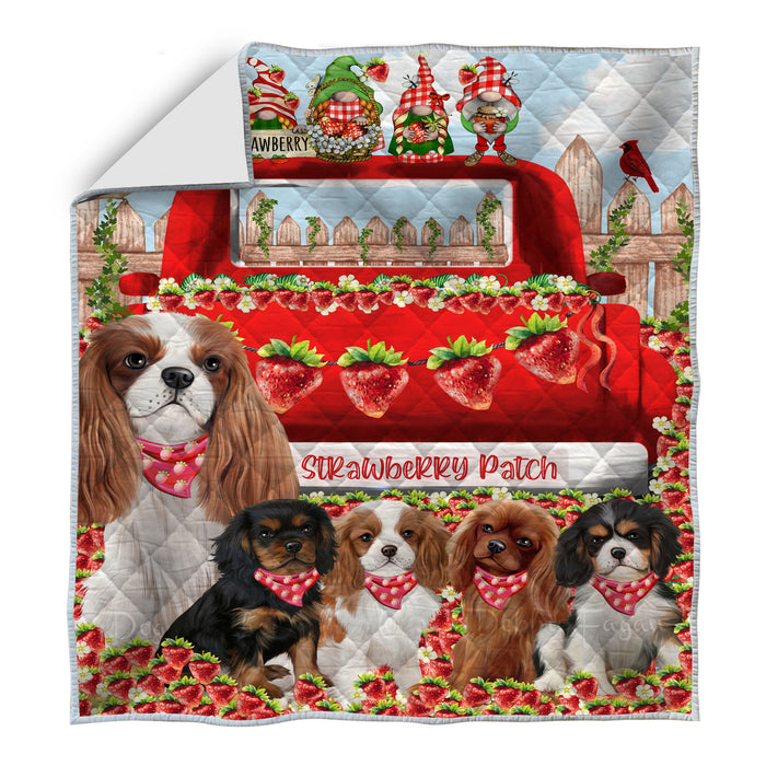 Cavalier King Charles Spaniel Bedding Quilt, Bedspread Coverlet Quilted, Explore a Variety of Designs, Custom, Personalized, Pet Gift for Dog Lovers