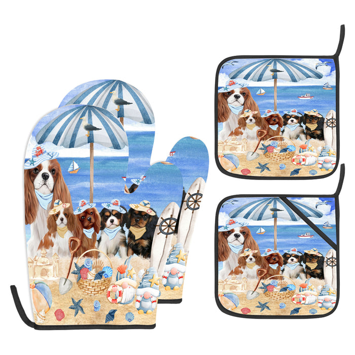 Cavalier King Charles Spaniel Oven Mitts and Pot Holder: Explore a Variety of Designs, Potholders with Kitchen Gloves for Cooking, Custom, Personalized, Gifts for Pet & Dog Lover
