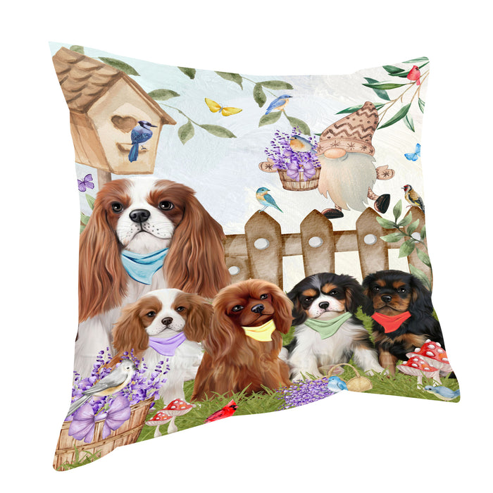 Cavalier King Charles Spaniel Throw Pillow: Explore a Variety of Designs, Cushion Pillows for Sofa Couch Bed, Personalized, Custom, Dog Lover's Gifts