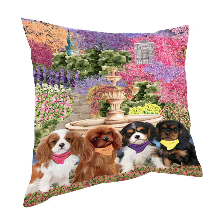 Cavalier King Charles Spaniel Throw Pillow: Explore a Variety of Designs, Custom, Cushion Pillows for Sofa Couch Bed, Personalized, Dog Lover's Gifts