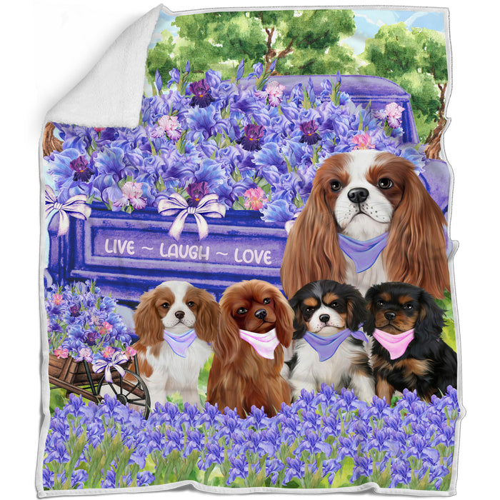 Cavalier King Charles Spaniel Blanket: Explore a Variety of Custom Designs, Bed Cozy Woven, Fleece and Sherpa, Personalized Dog Gift for Pet Lovers