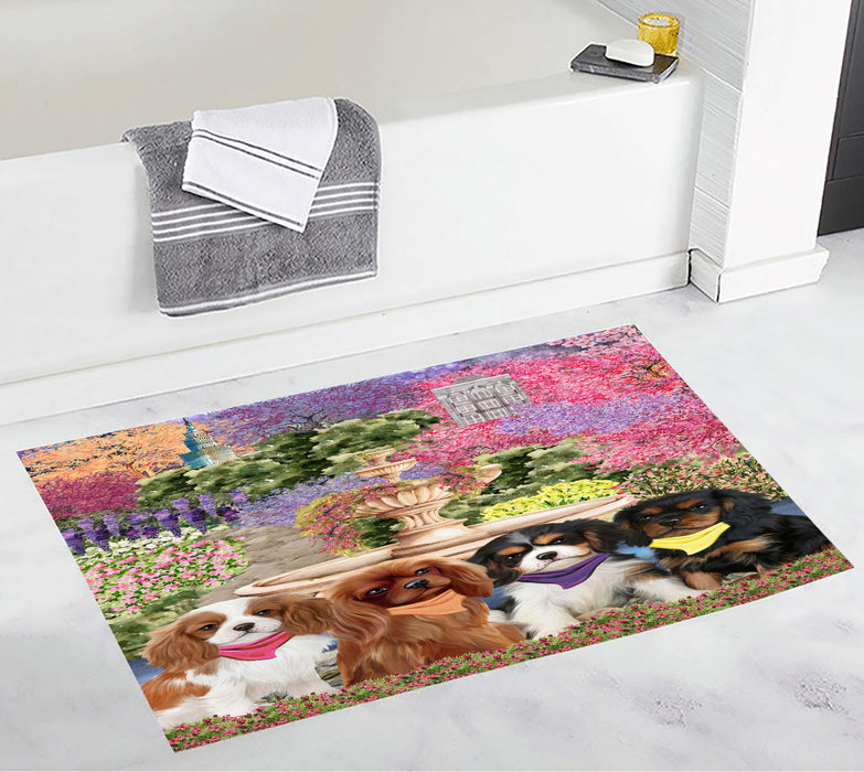 Cavalier King Charles Spaniel Personalized Bath Mat, Explore a Variety of Custom Designs, Anti-Slip Bathroom Rug Mats, Pet and Dog Lovers Gift