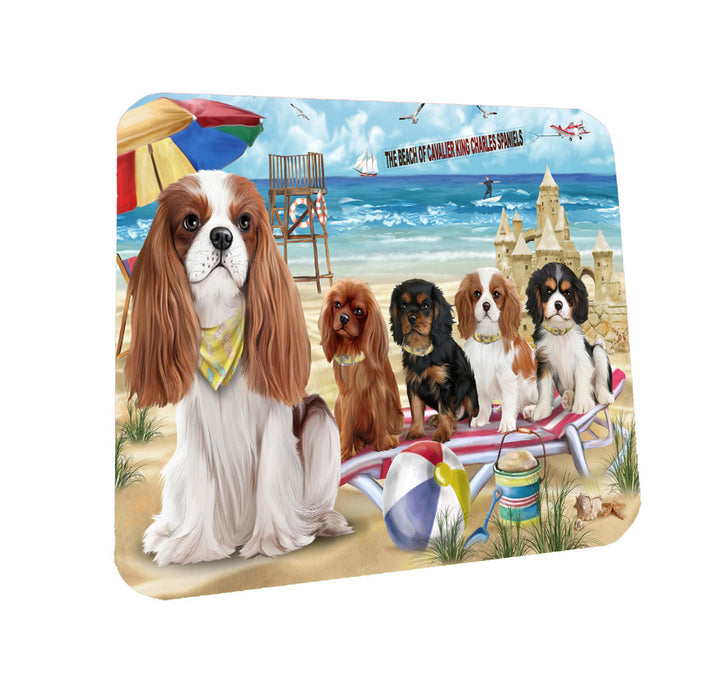 Pet Friendly Beach Cavalier King Charles Spaniel Dogs Coasters Set of 4 CST54113
