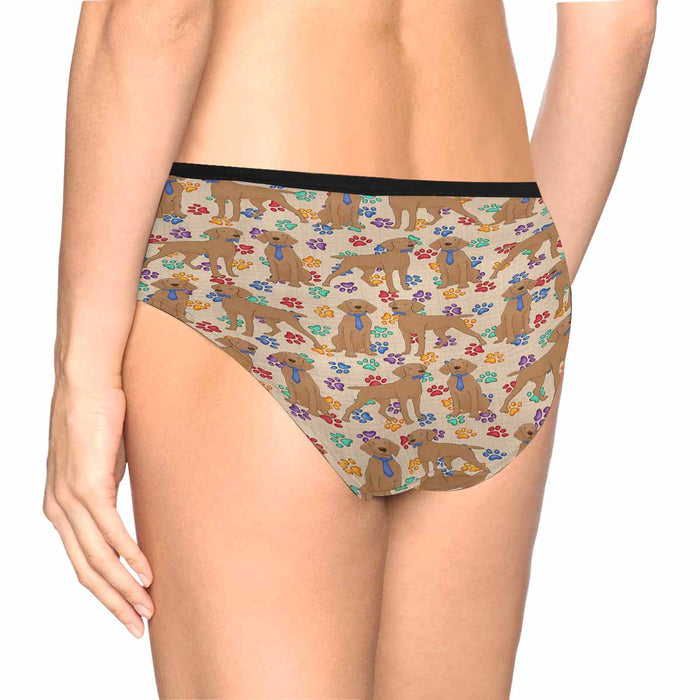 Vizsla Dogs Blue  Women&#039;s High Waist Briefs (Model L26)