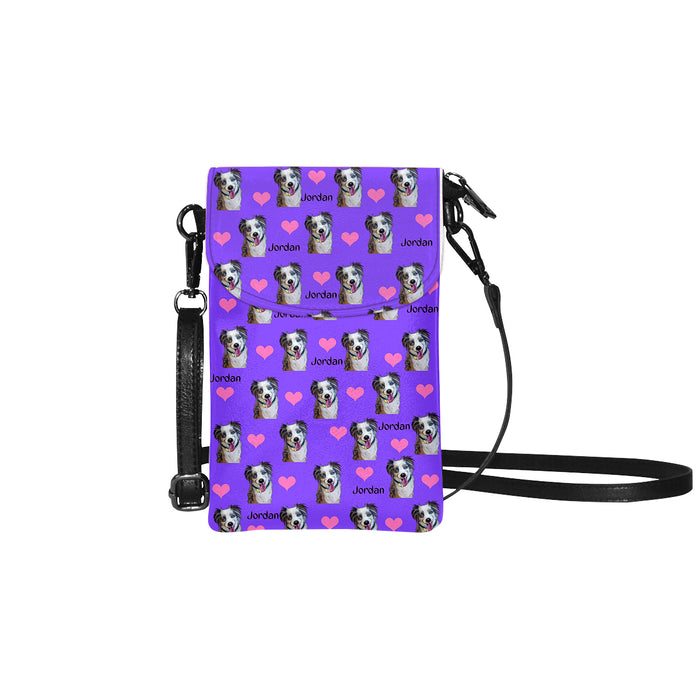 Custom Add Your Photo Here PET Dog Cat Photos on Small Cell Phone Purse