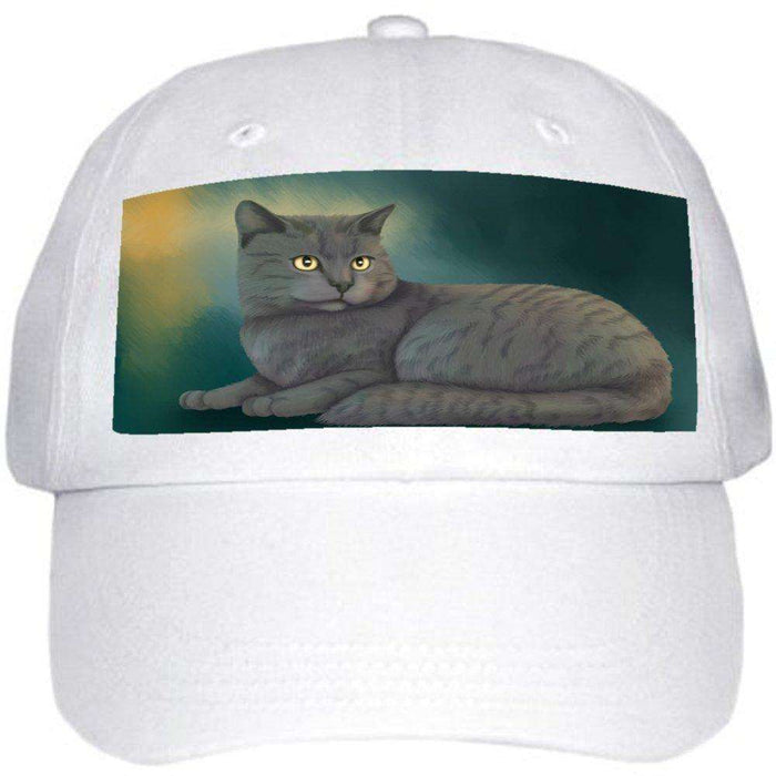 Chartreux Cat Ball Hat Cap Off White