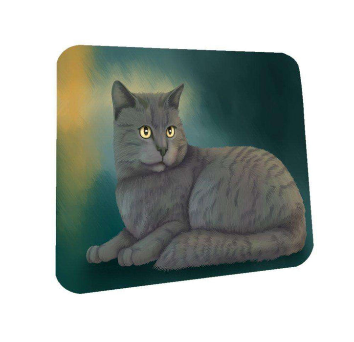 Chartreux Cat Coasters Set of 4