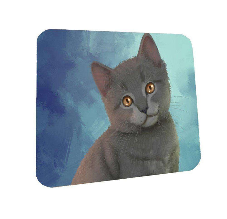 Chartreux Cat Coasters Set of 4
