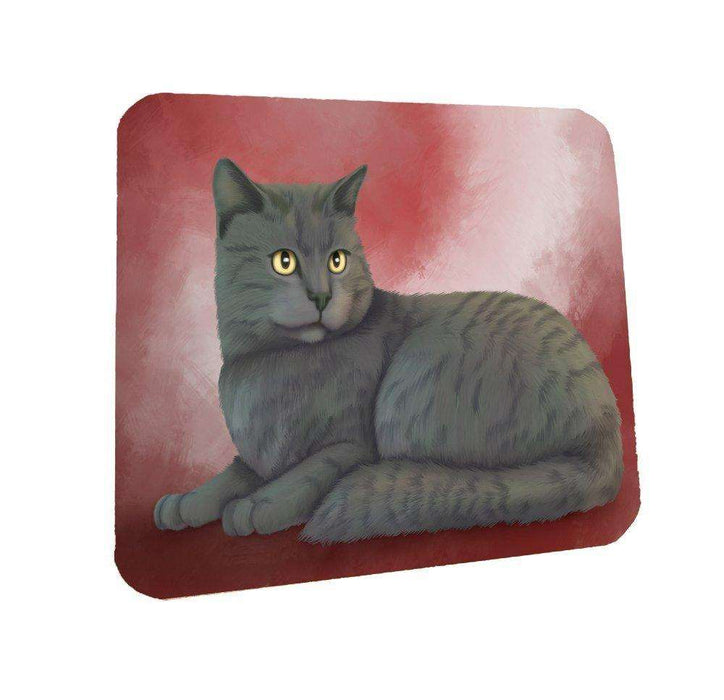 Chartreux Cat Coasters Set of 4