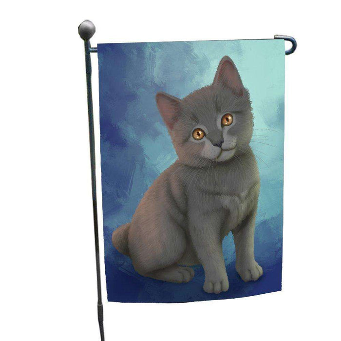 Chartreux Kitten Cat Garden Flag