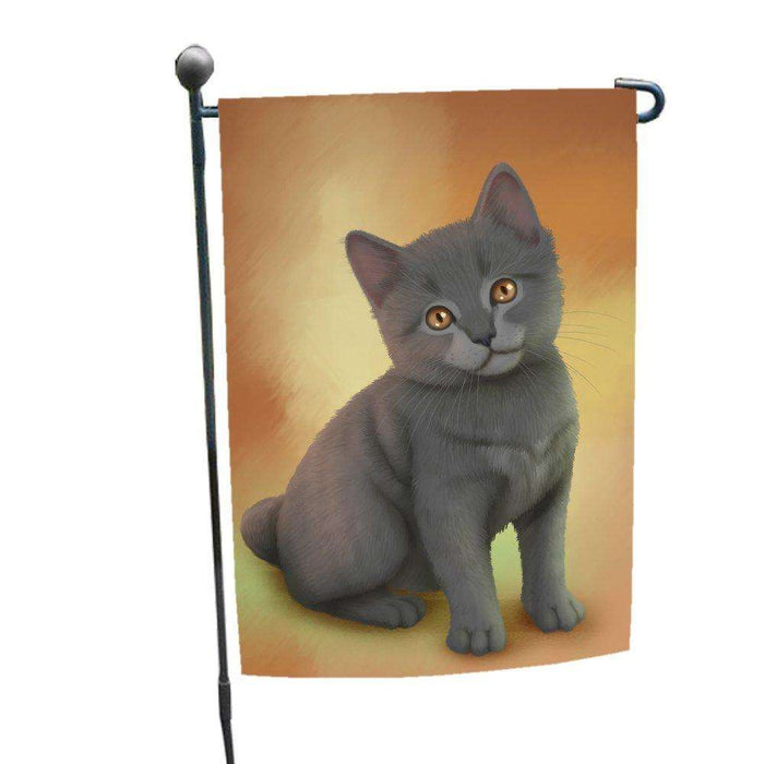 Chartreux Kitten Cat Garden Flag
