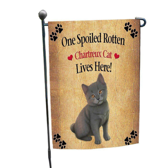 Chartreux Kitten Spoiled Rotten Cat Garden Flag