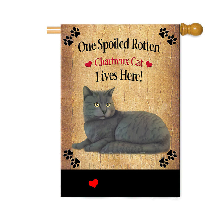 Personalized Spoiled Rotten Chartreux Cat Custom House Flag FLG-DOTD-A63222