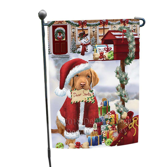 Chesapeake Bay Retriever Dog Dear Santa Letter Christmas Holiday Mailbox Garden Flag GFLG53949