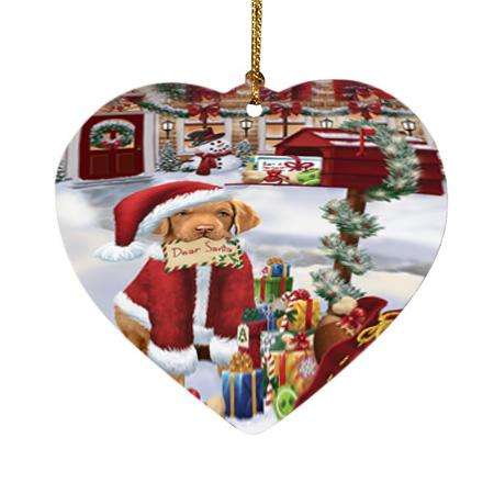 Chesapeake Bay Retriever Dog Dear Santa Letter Christmas Holiday Mailbox Heart Christmas Ornament HPOR53887